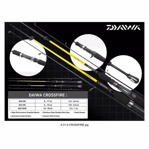 Joran Baitcasting Spinning DAIWA CROSSFIRE | 602 MB MS MHS 662MHS SD.R