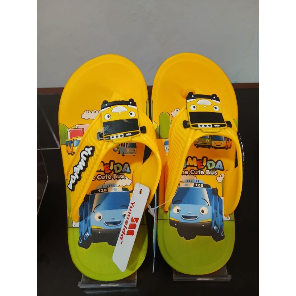 Yumeida A8022S, sandal jepit anak motif tayo. Size 13-18