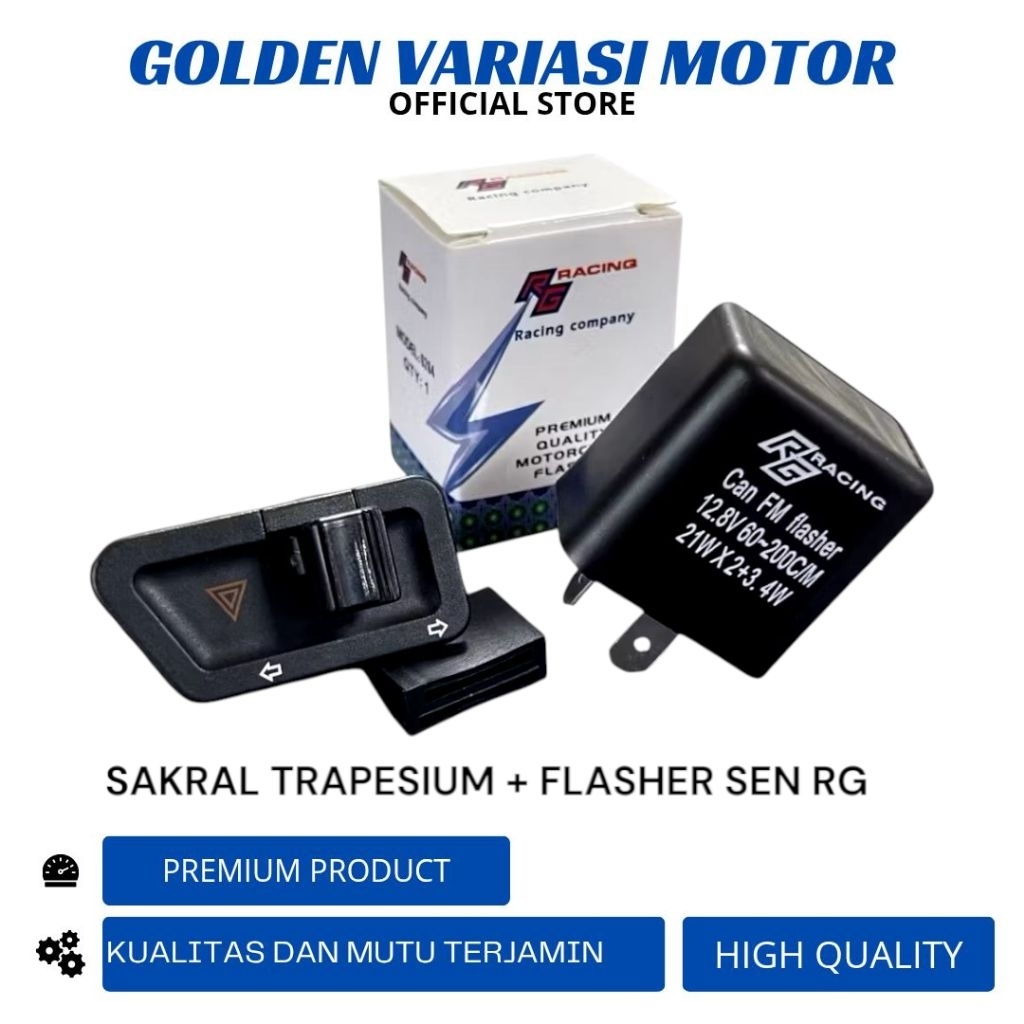 Saklar Sen Plus Hazard TRAPESIUM + Flasher Honda Beat Karbu / Kharisma / Revo / Vario 110 CW