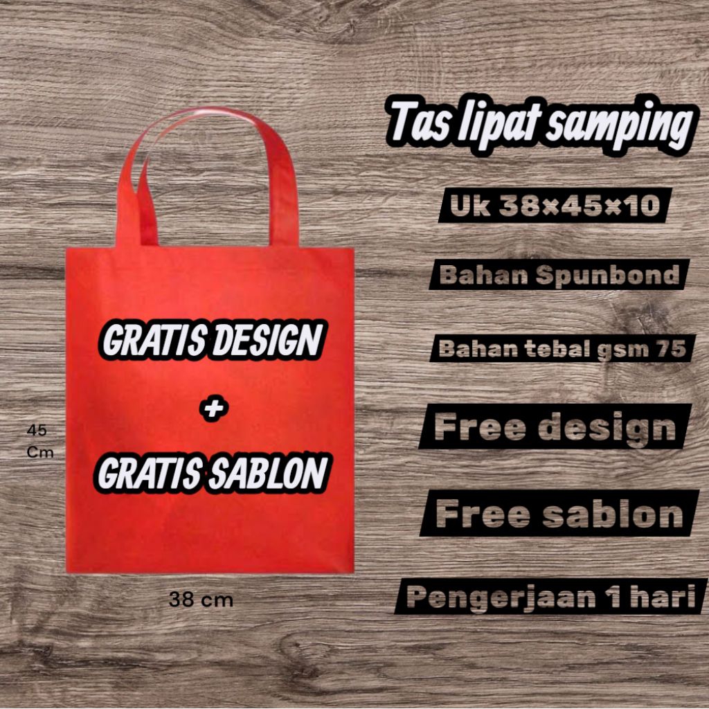 

TAS SPUNBOND SABLON 38 × 45 TAS UNTUK SOUVENIR WEDDING SEMBAKO TAS BELANJA TAS SYUKURAN