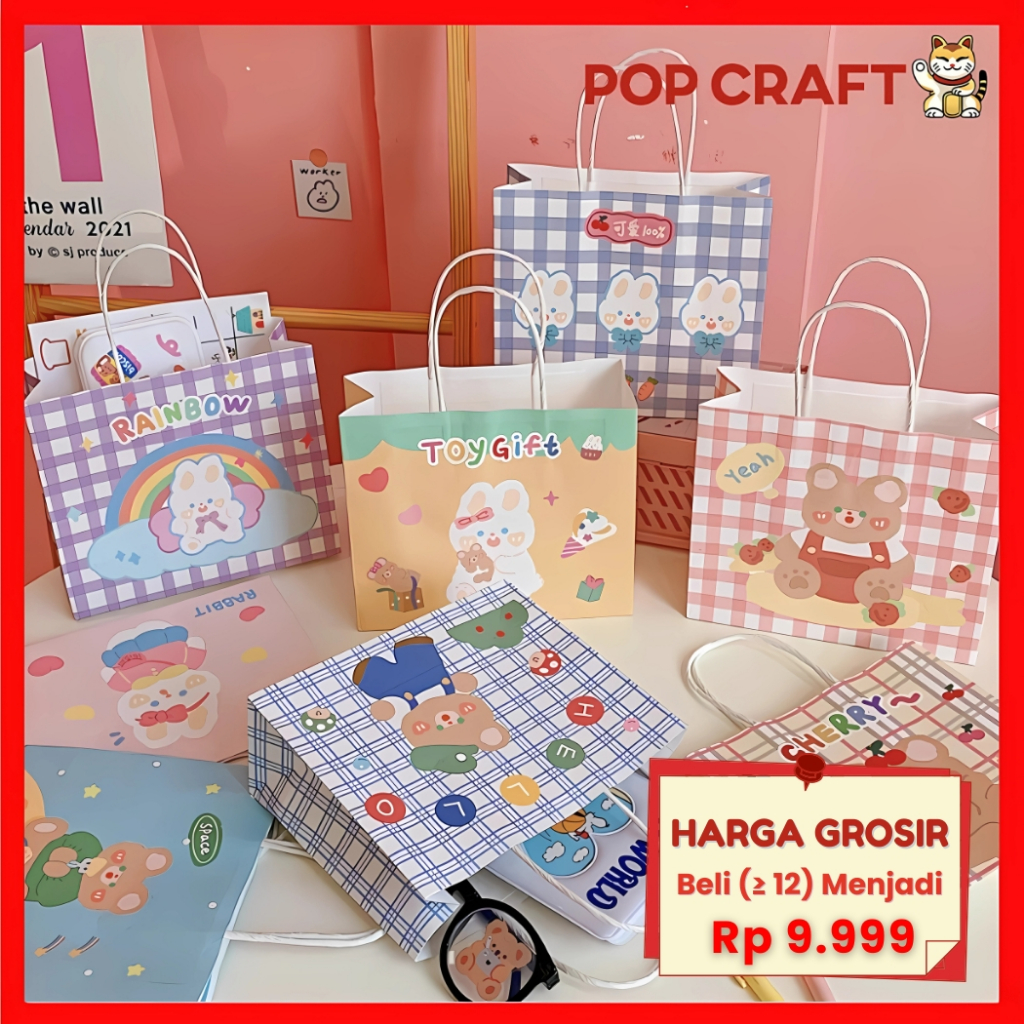 

PC Paperbag Tas Hadiah Tas Belanja Tas Unik Kekinian Tote Bag Plastik Kado Hadiah Edisi Dodogirl
