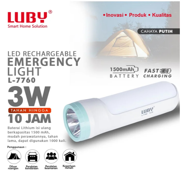 LAMPU EMERGENCY LUBY LED 7760