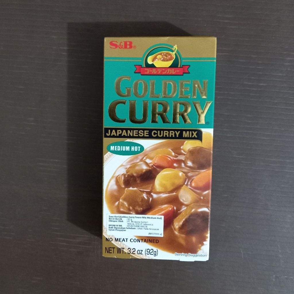 

golden curry 92 gr s&b japanese curry mix saus kari jepang kare sb mild medium hot