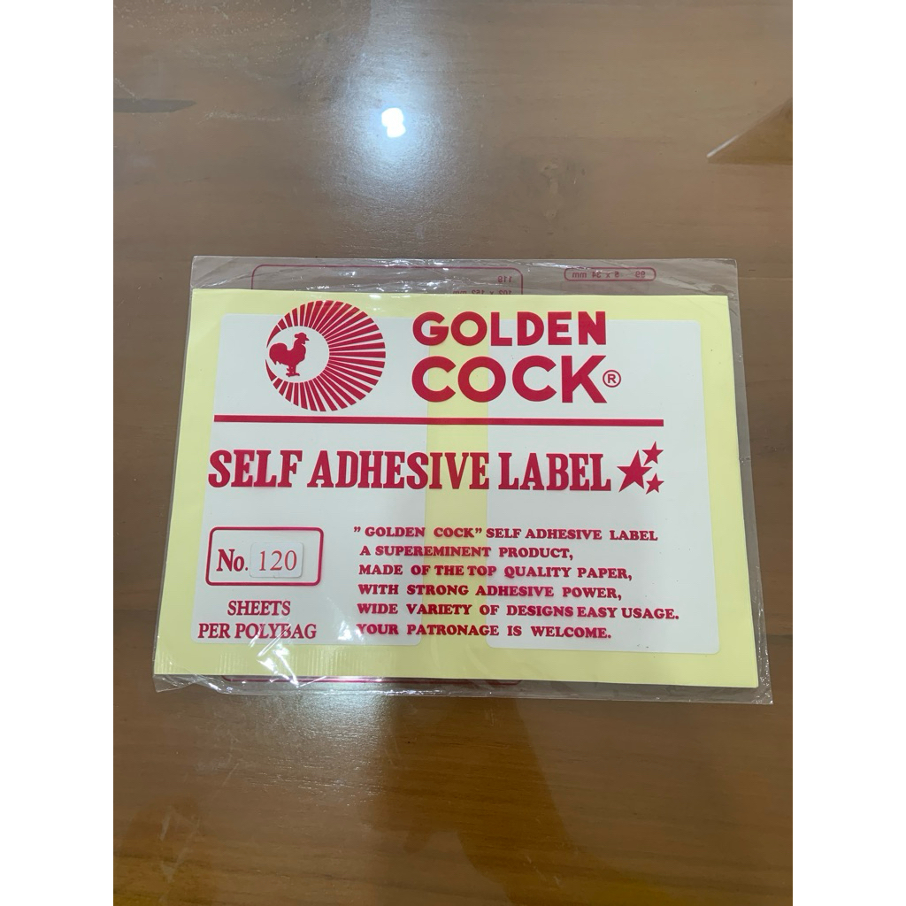 

GOLDEN COCK Label No. 120 - Self Adhesive Label 120 - Sticker Resi Pengiriman