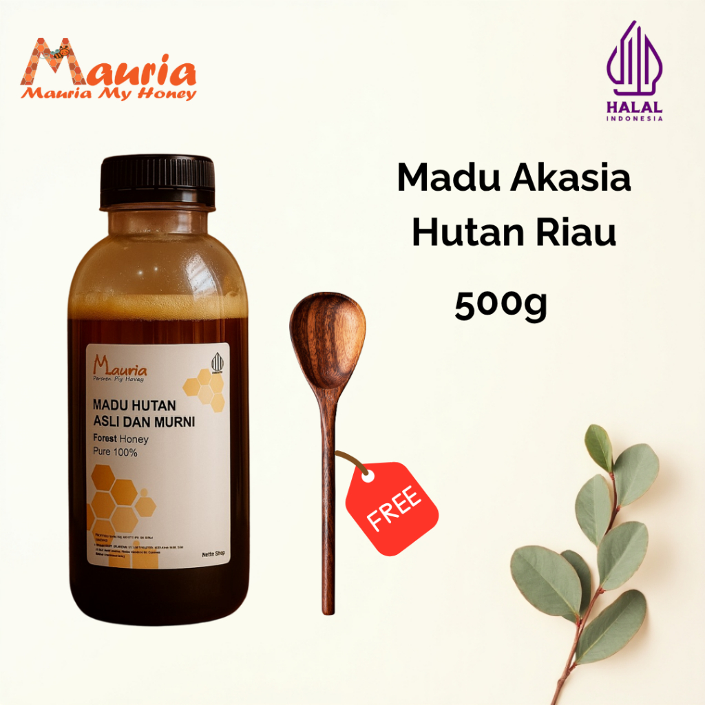 

MAURIA Madu Akasia Hutan Asli 100% Murni Riau 500g