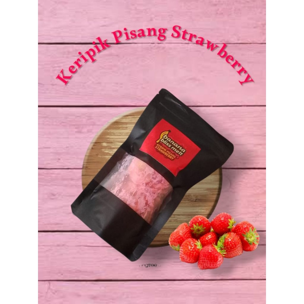 

Keripik Pisang Strawberry 100gr – Cemilan Manis Renyah Rasa Stroberi Kekinian