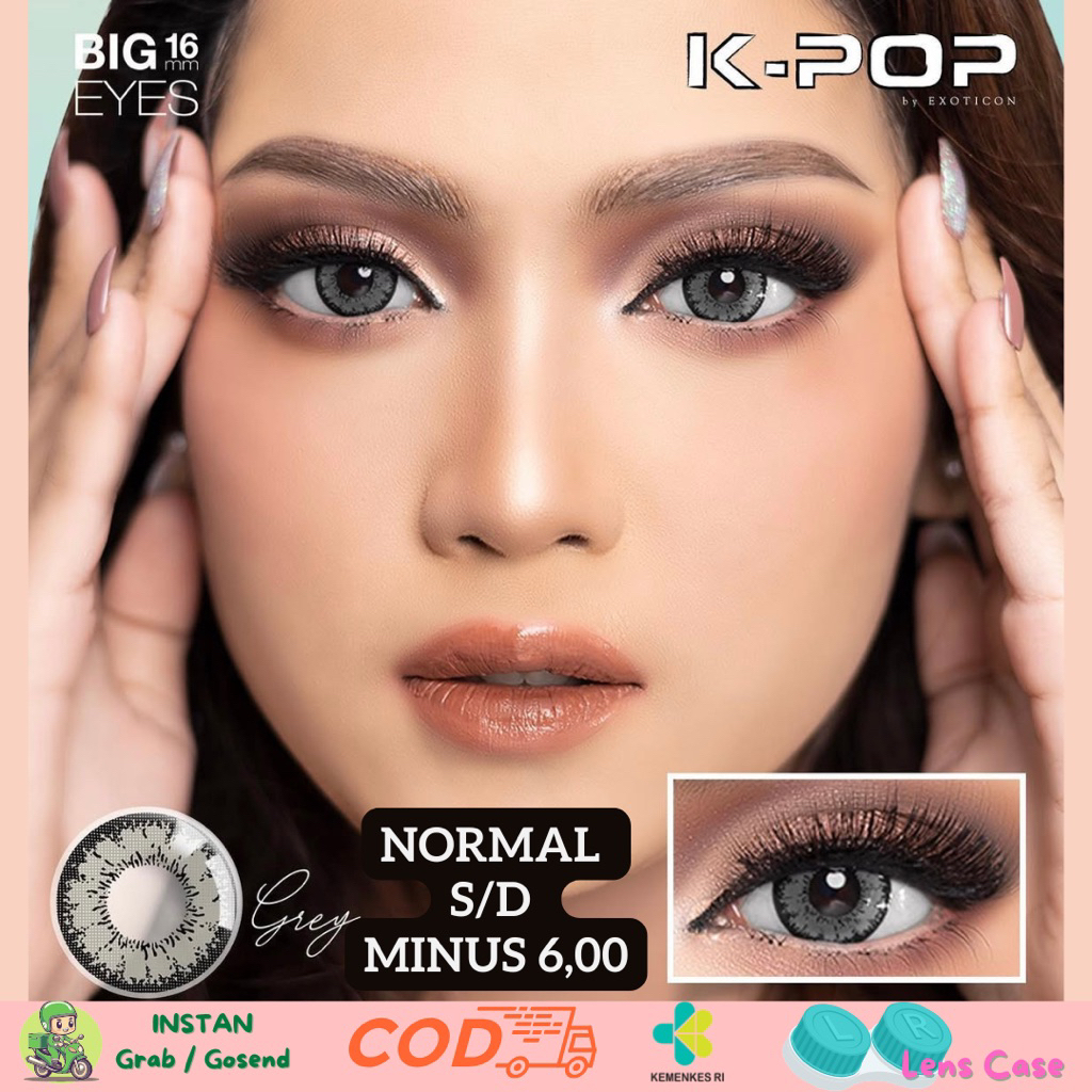 SOFTLENS MINUS ABU RING || X2 KPOP GREY SOFTLENS || BIG EYES 16MM