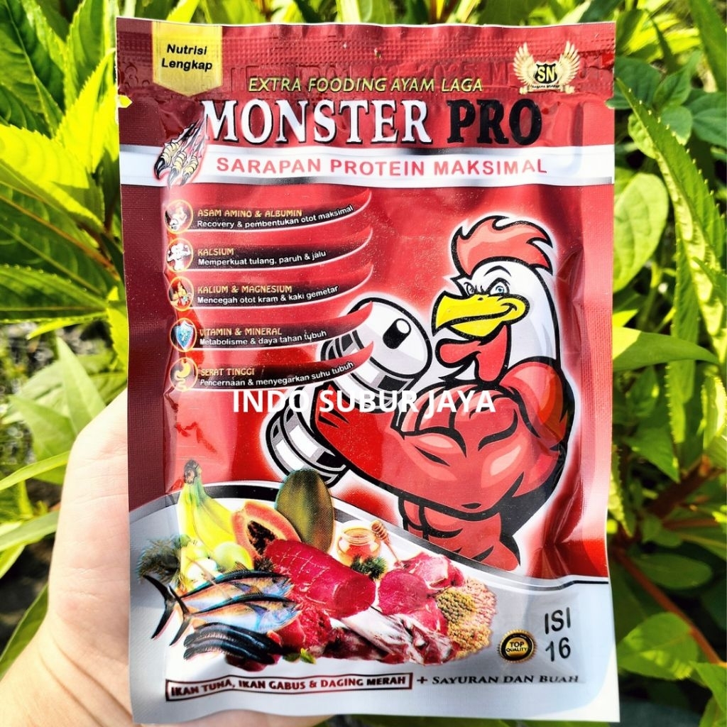 Monster Pro Isi 16 Kapsul Jamu Ayam Jago Laga Kuat