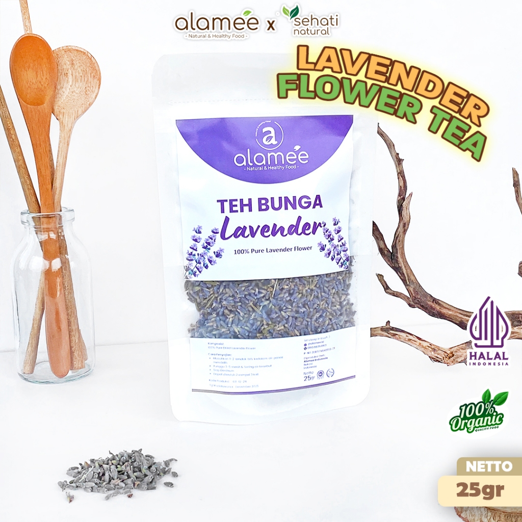 

ALAMEE Teh Bunga Lavender Insomnia Tea Organik Kering Dried Flower Herbal Alami Organic 25gr