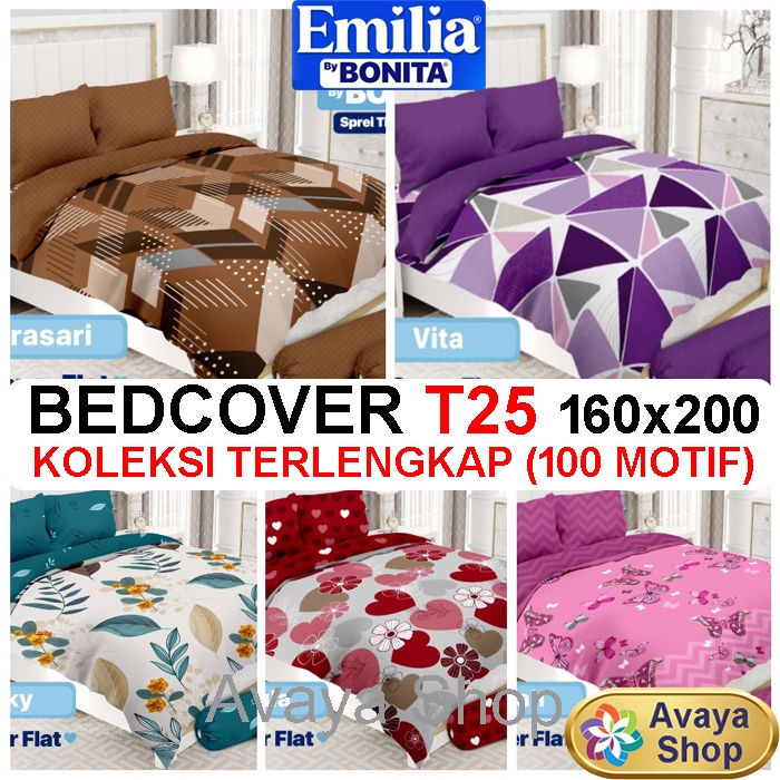 BEDCOVER BONITA 160x200 EMILIA TINGGI 25 / BEDCOVER BONITA QUEEN EMILIA / BEDCOVER EMILIA 160x200