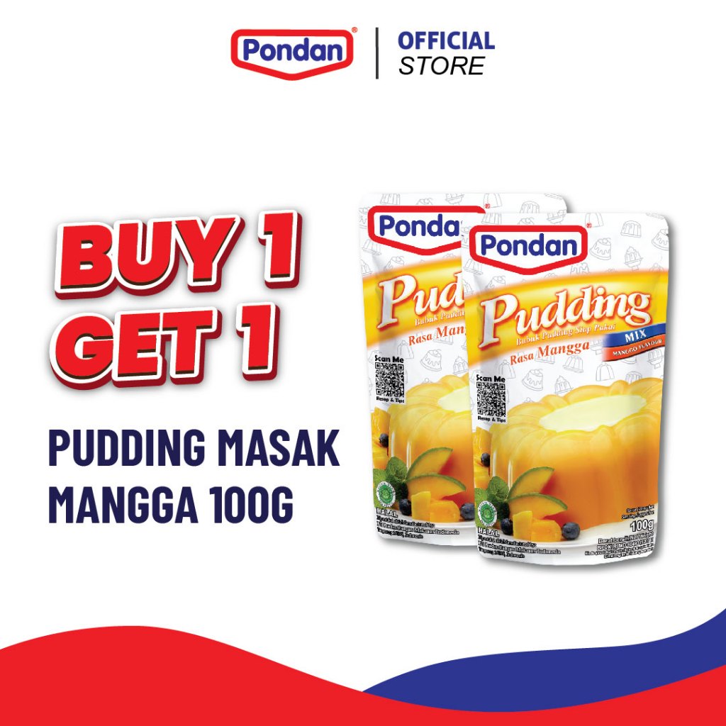 

(BUY 1 GET 1) Pondan Pudding Mix Mangga 100g EXPIRED 26 NOVEMBER 2025