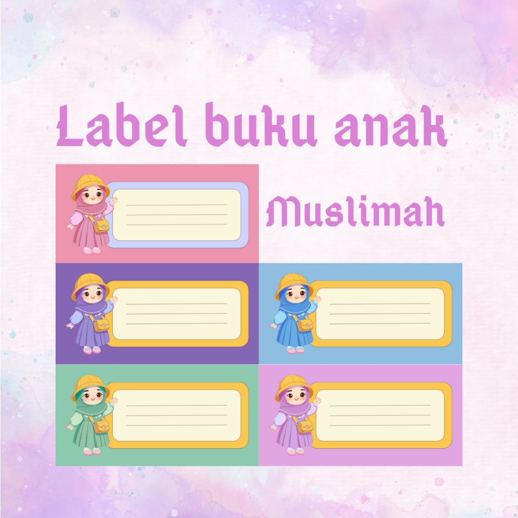 

[Best seller] label buku anak Muslimah
