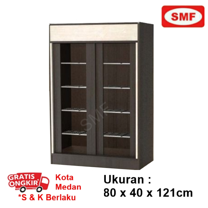 RAK SEPATU PARTICLE BOARD - RS 28 - LEMARI SEPATU MINIMALIS - MOTIF HITAM PUTIH