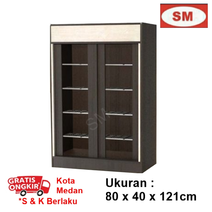 RAK SEPATU PARTICLE BOARD - RS 28 - LEMARI SEPATU MINIMALIS - MOTIF HITAM PUTIH