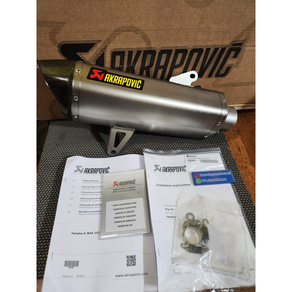 Knalpot Akrapovic Xmax New Connected dan Xmax Old