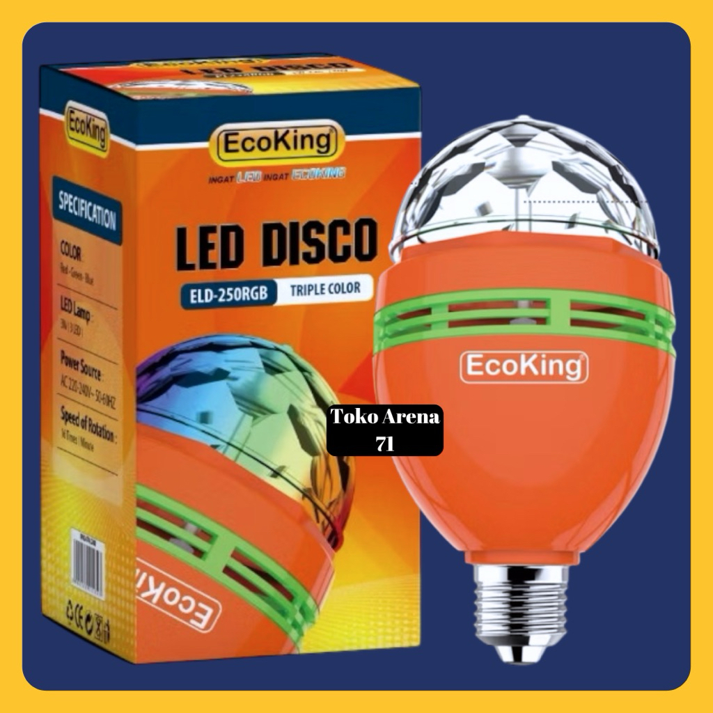Lampu Disco Full Warna Warni 5W 5 Watt Bohlam Disco Disko LED Putar Colour Rainbow Lampu LED RGB 5 W