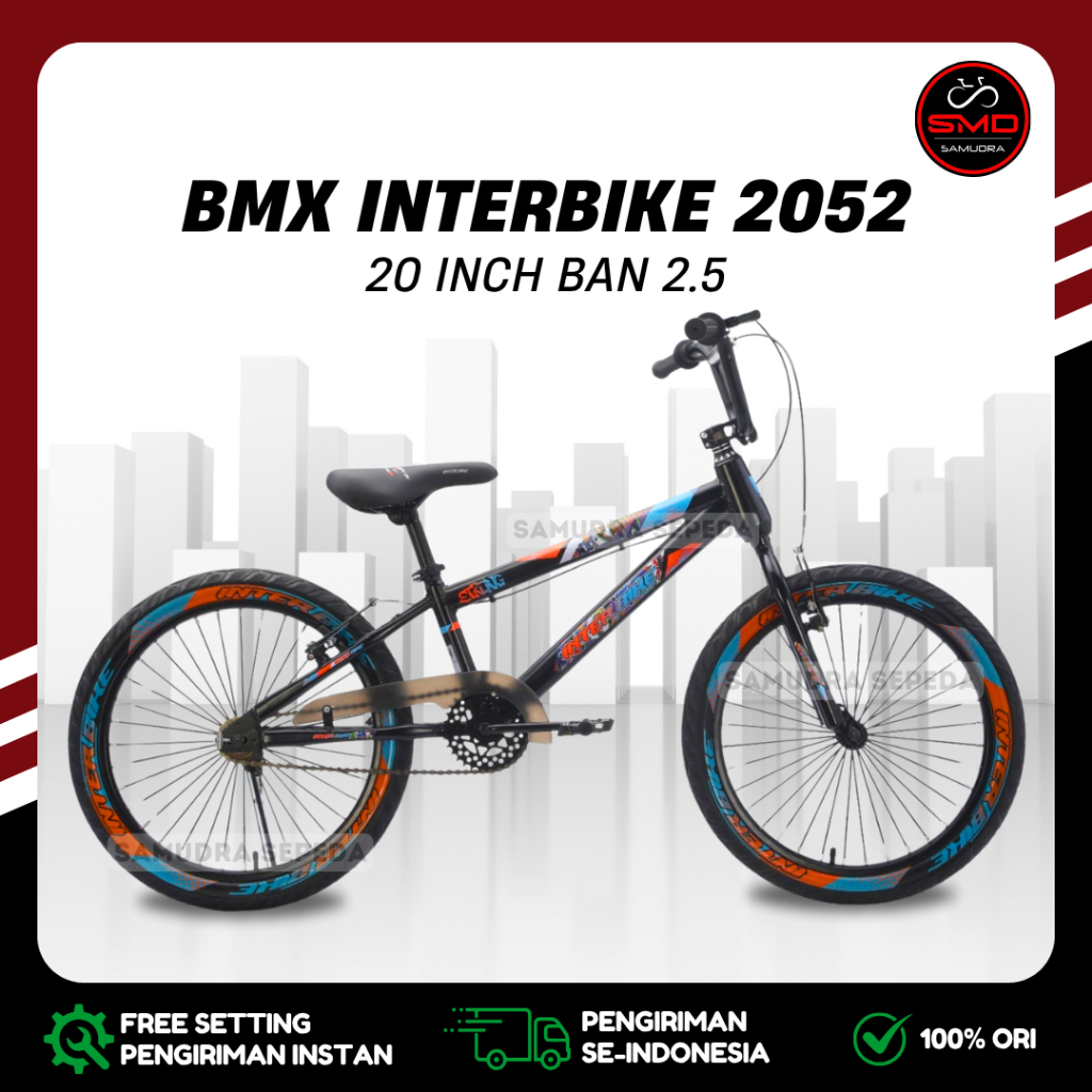 Sepeda Anak BMX 20 Inch Merk Interbike Inter Bike 2052 // 2057 Ban 2.0 // 2059 3.0 Nano PL Murah BDG
