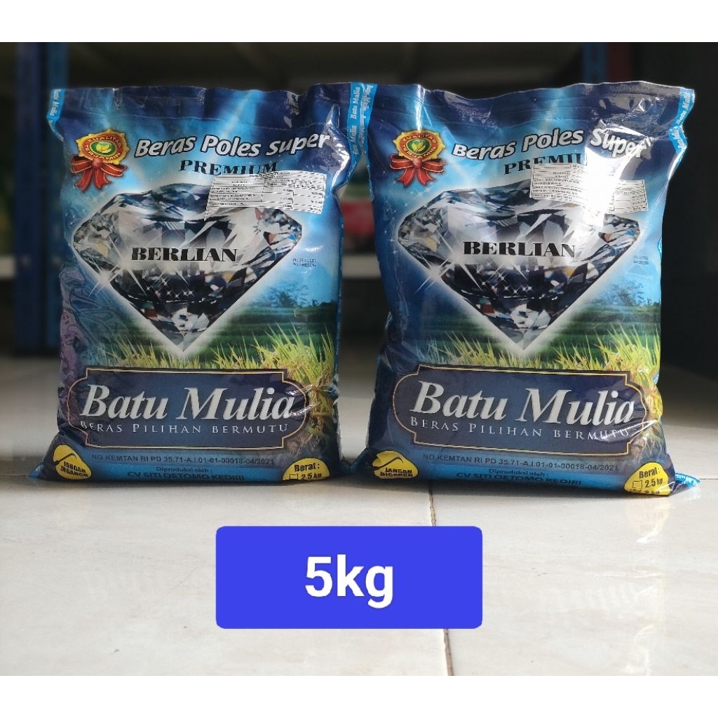 

BERAS PREMIUM CAP BARU BERLIAN KEMASAN 5KG