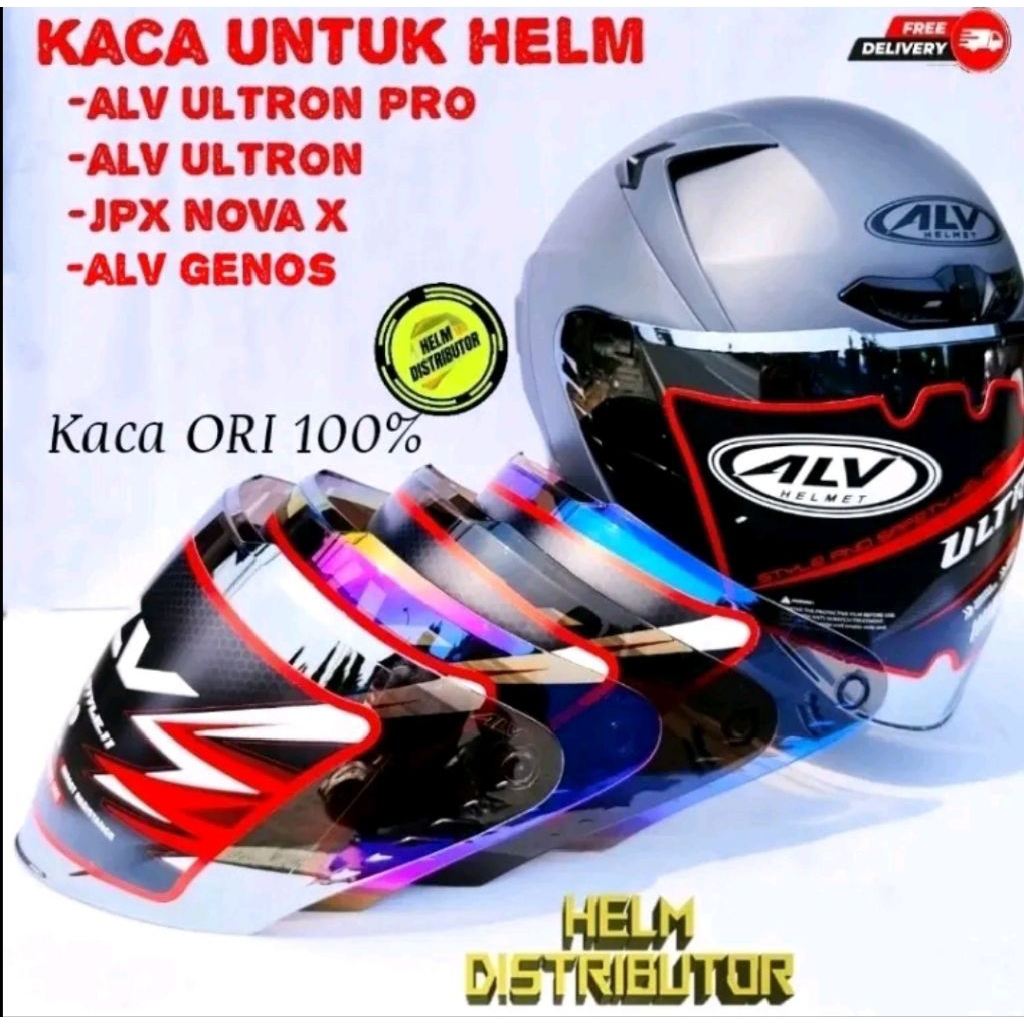 KACA HELM ALV ULTRON, ALV PRO, ALV BIASA, ALV GENOS VISOR ALV MURAH 100% ORIGINAL