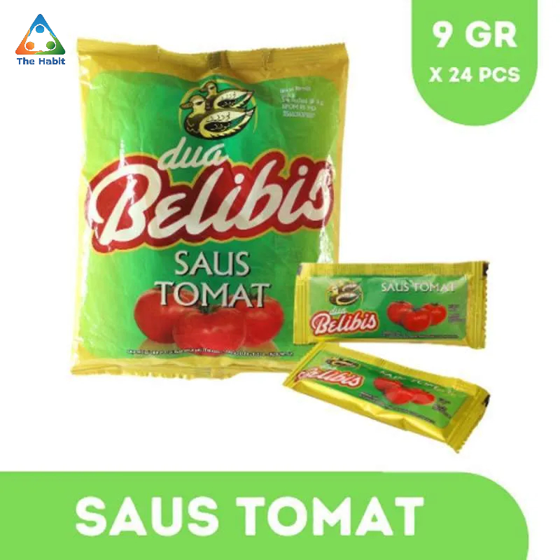 

(The Habit) DUA BELIBIS Saus Tomat 24 Mini Sachet - 2 Belibis Tomato Sauce - Saus Kemasan Saset