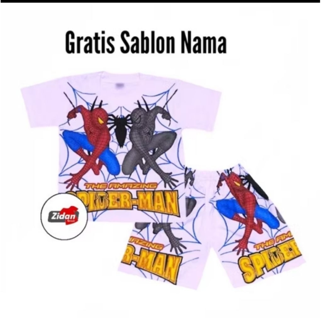 Kaos Spiderman Gratis Sablon Nama Kaos Bagus Murah