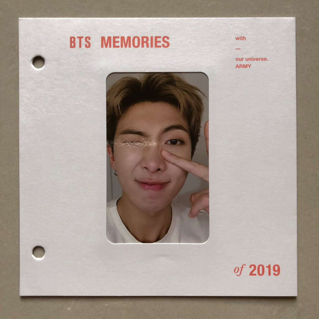 BTS - Official Photocard Namjoon Bluray Memories 2019 RM Blu-Ray DVD Jhope Jin Suga Jimin V JK Rare