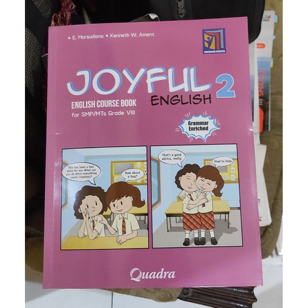 Buku Pelajaran Quadra Joyful English SMP Kelas 2