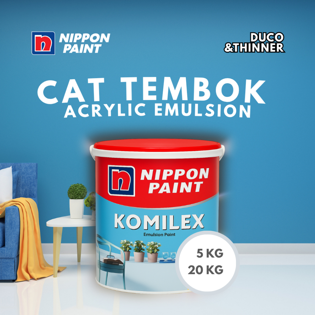 KOMILEX CAT TEMBOK  5KG CAT TEMBOK NIPPON PAINT TEMBOK WARNA SPECIAL 5KG | PUTIH