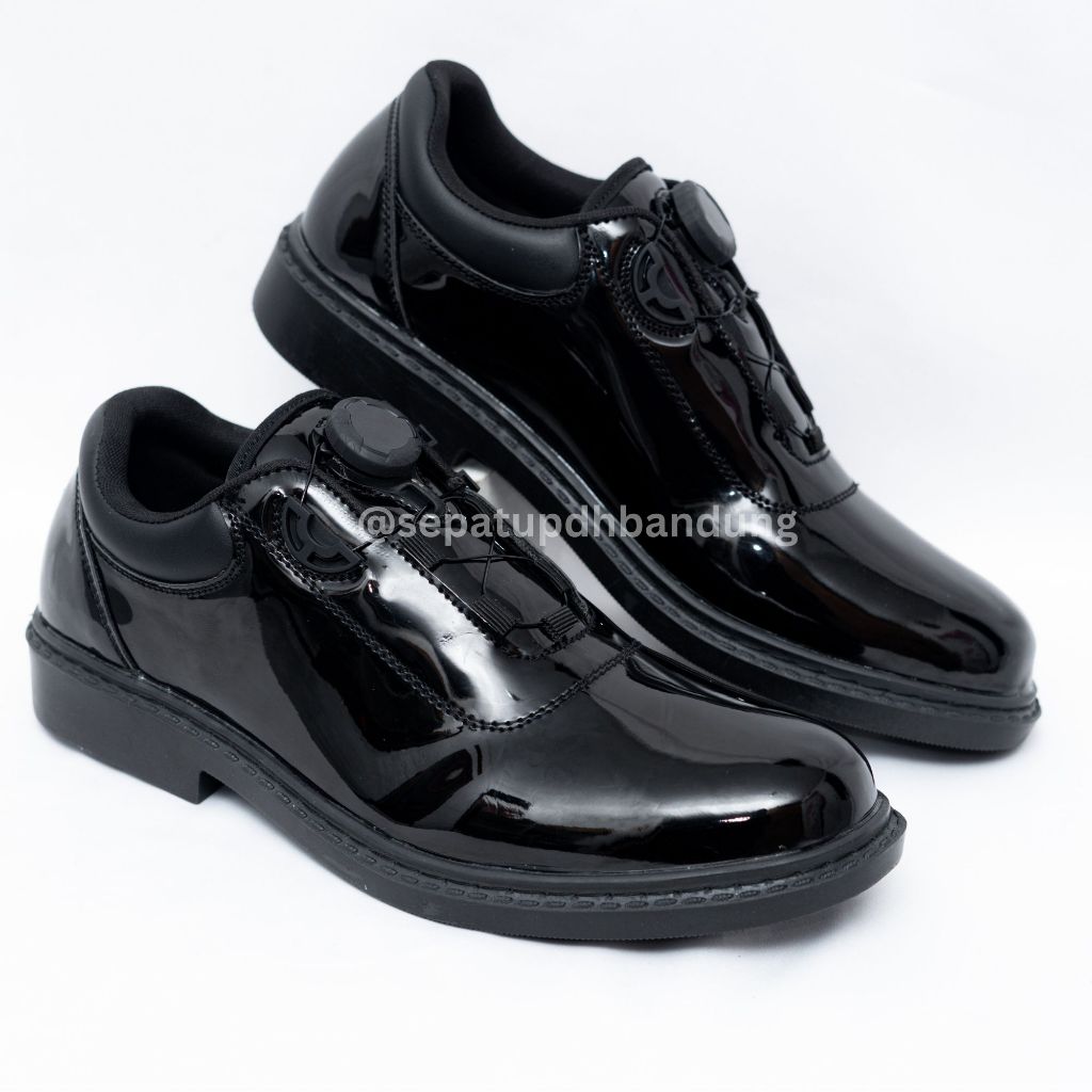 SEPATU PDH TALI PUTAR TNI POLRI SECURITY KULIT MENGKILAP