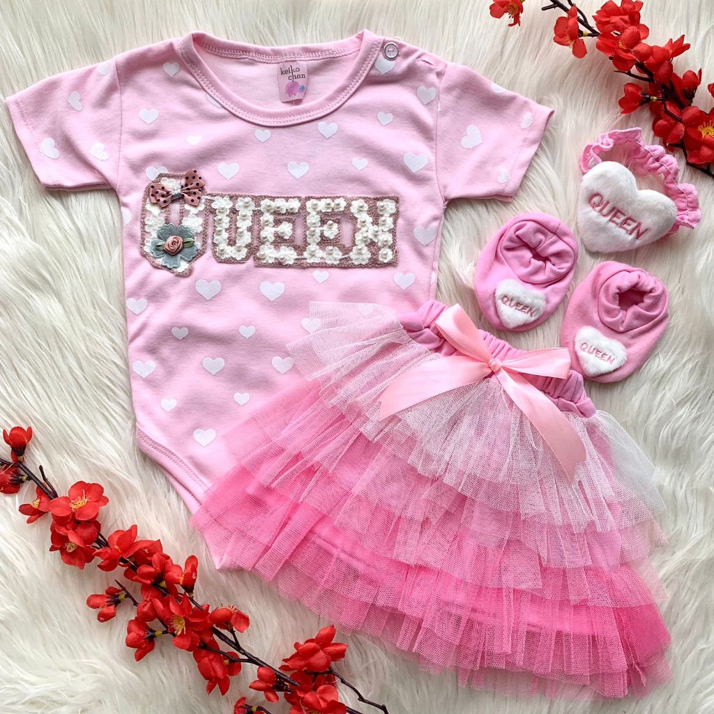 Baju setelan jumper bandana sepatu gambar lucu fashion anak bayi cewek perempuan murah -flo
