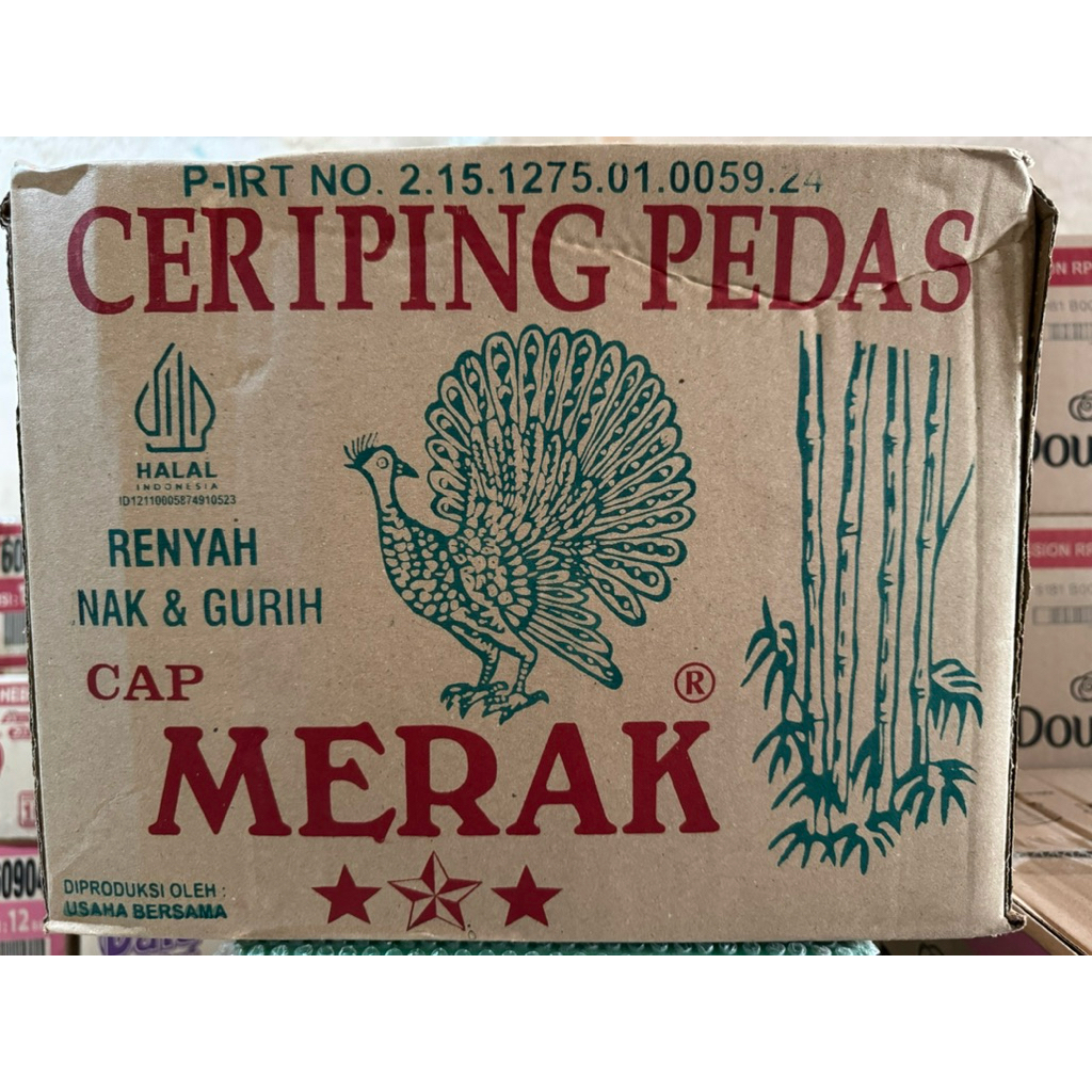 

Ceriping Pedas cap Merak 400 gram @ 20 bks / 1 dus
