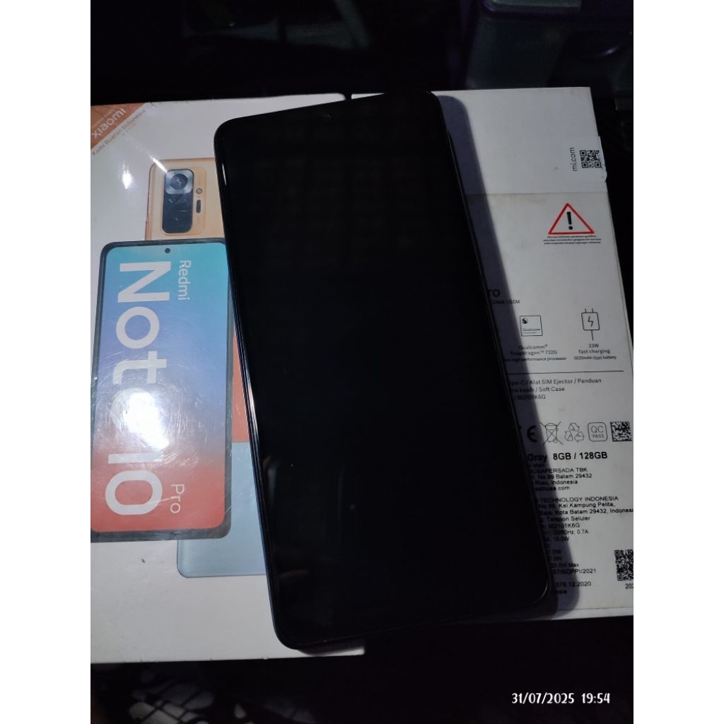 lcd ori copotan redmi note 10 pro 4g +  part redmi note 10 pro original copotan