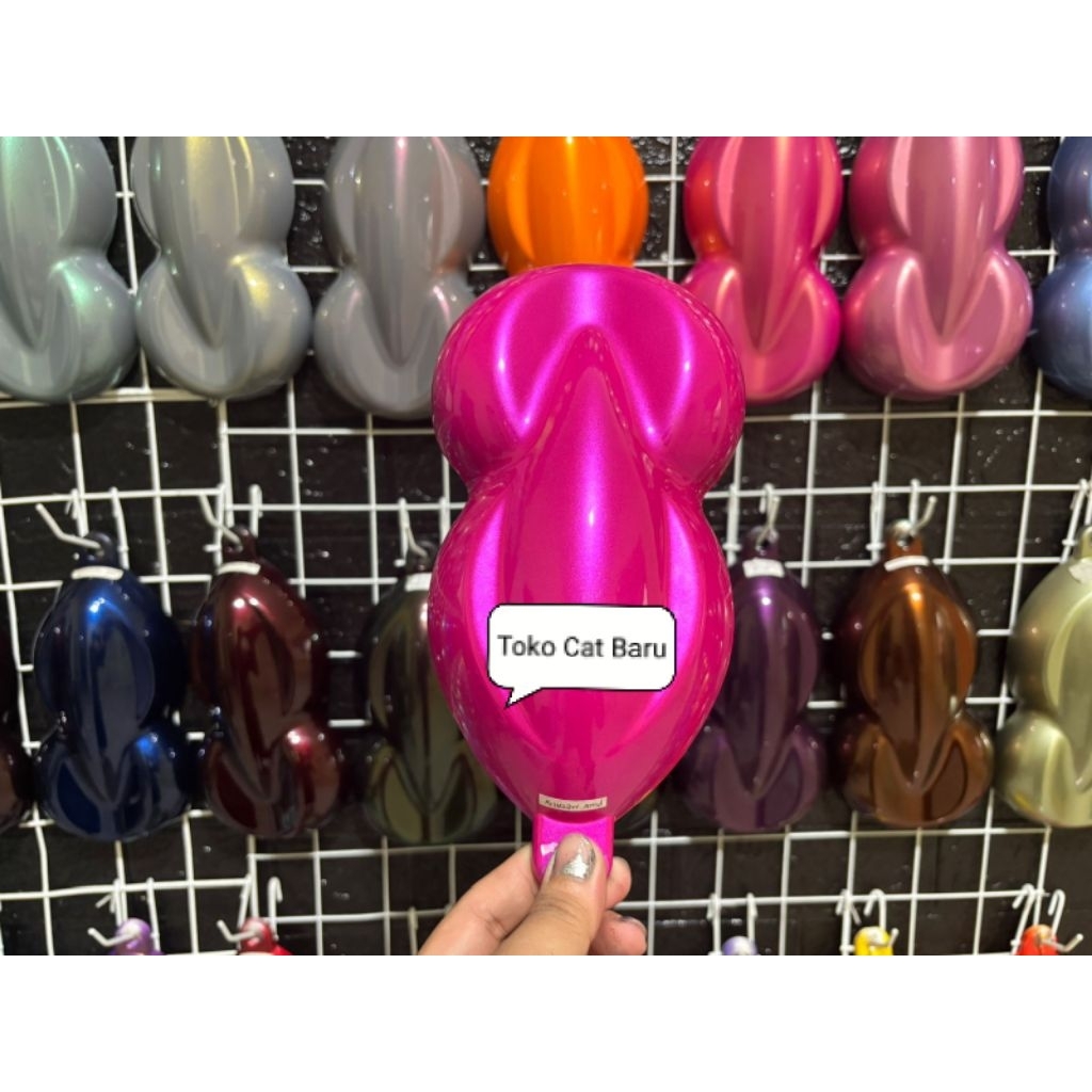 Cat Pink Magenta Metalik PU Polyuretane