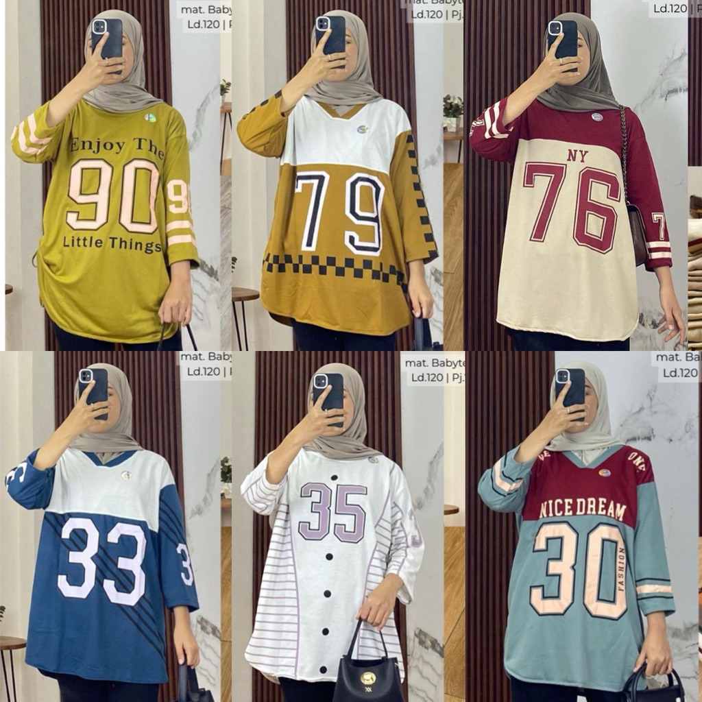KAOS ANGKA KAOS JERSEY VIRAL BABYTERRY KNIT ANGKA