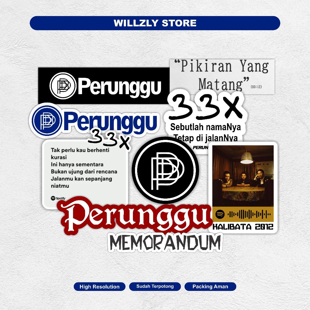 

COD STICKERPACK BAND PERUNGGU VIRAL SUDAH TERPOTONG - Sticker Helm Hp Laptop DLL
