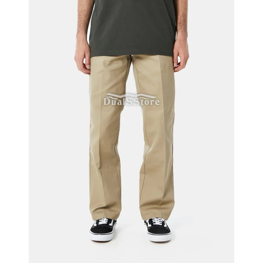 Work Pants Chino Standar Reguler Loose Fit Cream / Celana Chino Panjang Standar Reguler Straight fit