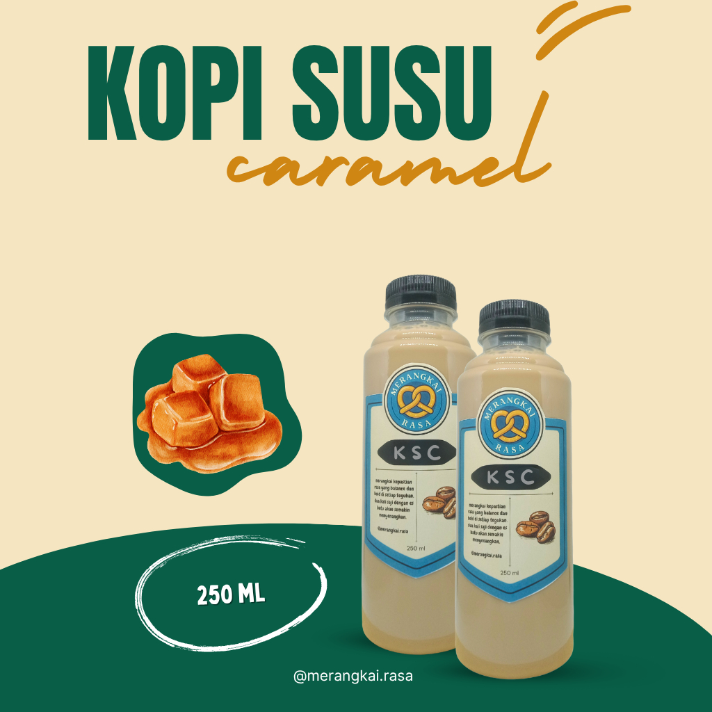 

Kopi Susu Caramel Premium 250ml - Arabika & Robusta Pilihan, Manis Aromatik