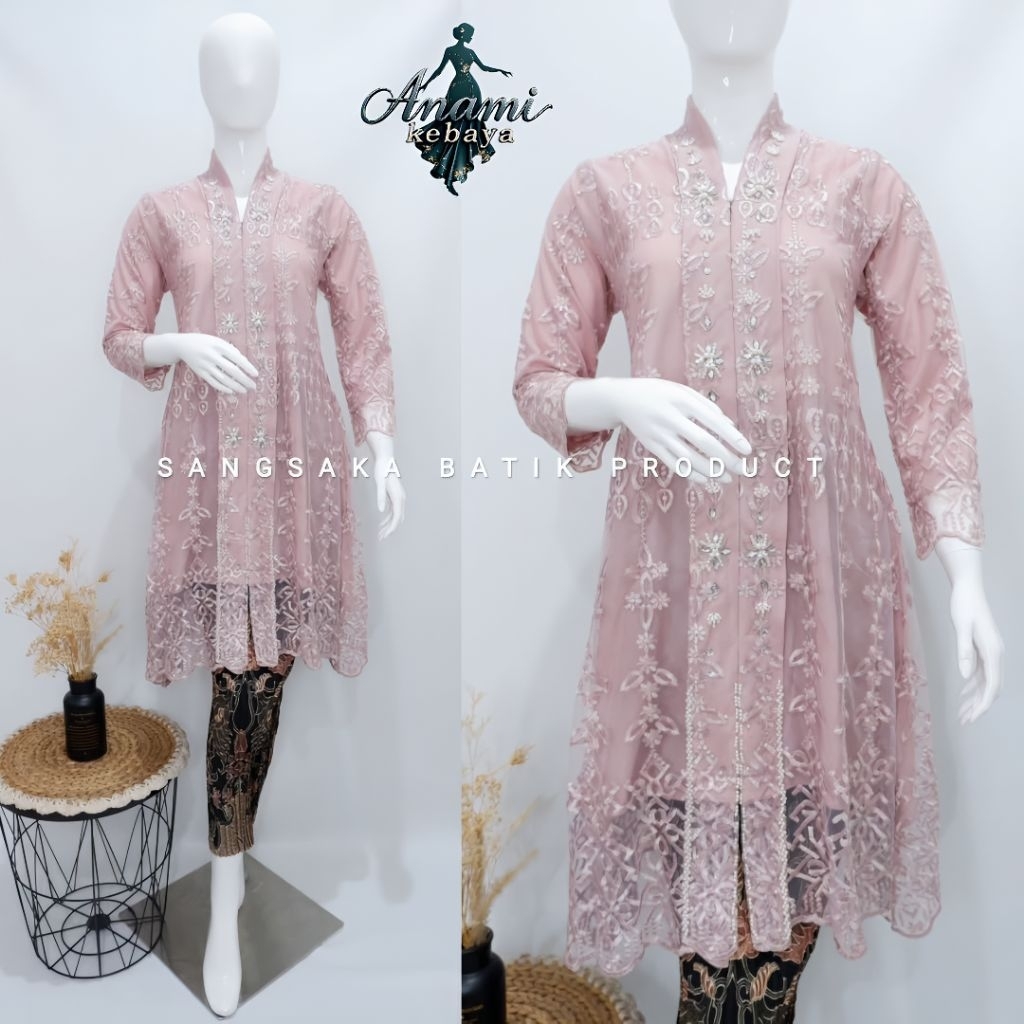 Anami - Atasan Kebaya Kartini Payet Tile Premium ( kebaya saja ) / Kebaya Kartini Wisuda / Kebaya Ka