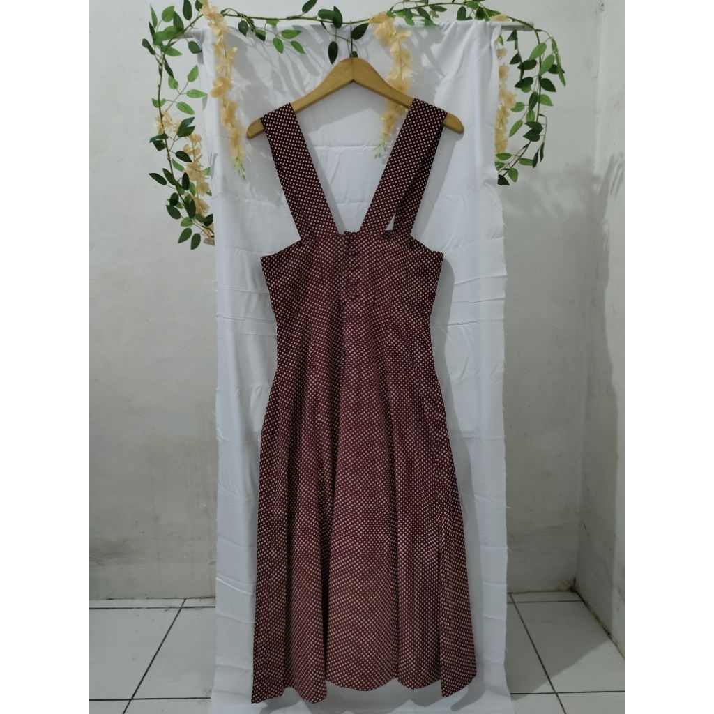 Overall dress polkadot