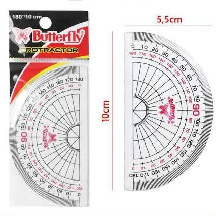 

Butterfly Penggaris Busur 180 derajat 10cm
