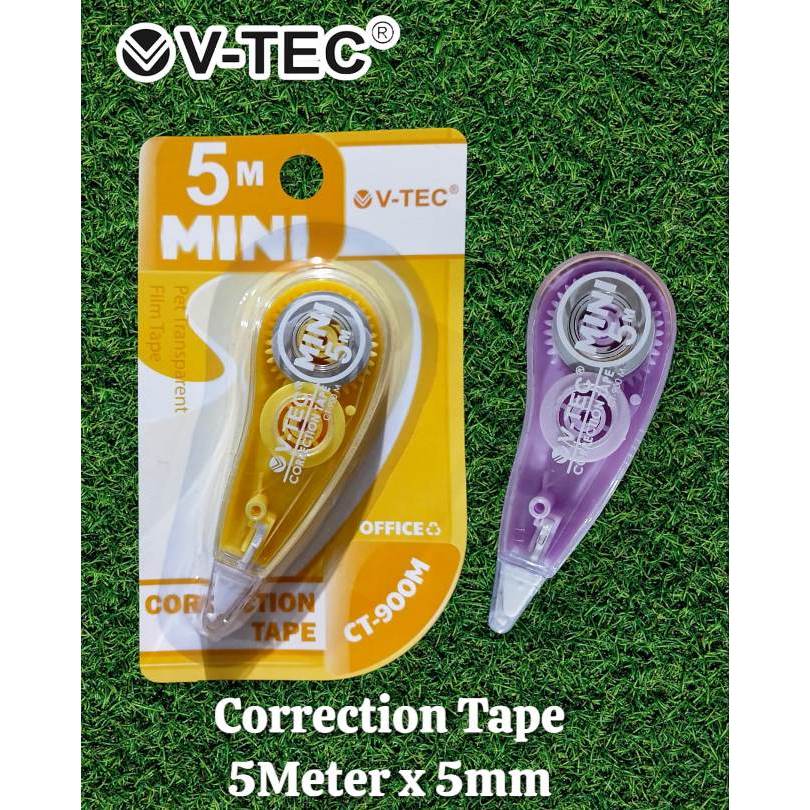 

Correction Tape 5 Meter x 5mm V-TEC CT-900M/Correction Tape Pastel 5 Meter