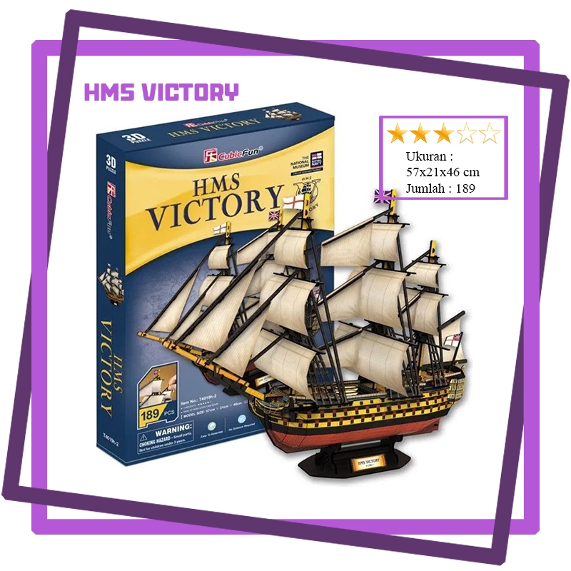 Mainan Puzzle Kapal Rakitan besar lampu Led / mainan Edukasi bajaklaut