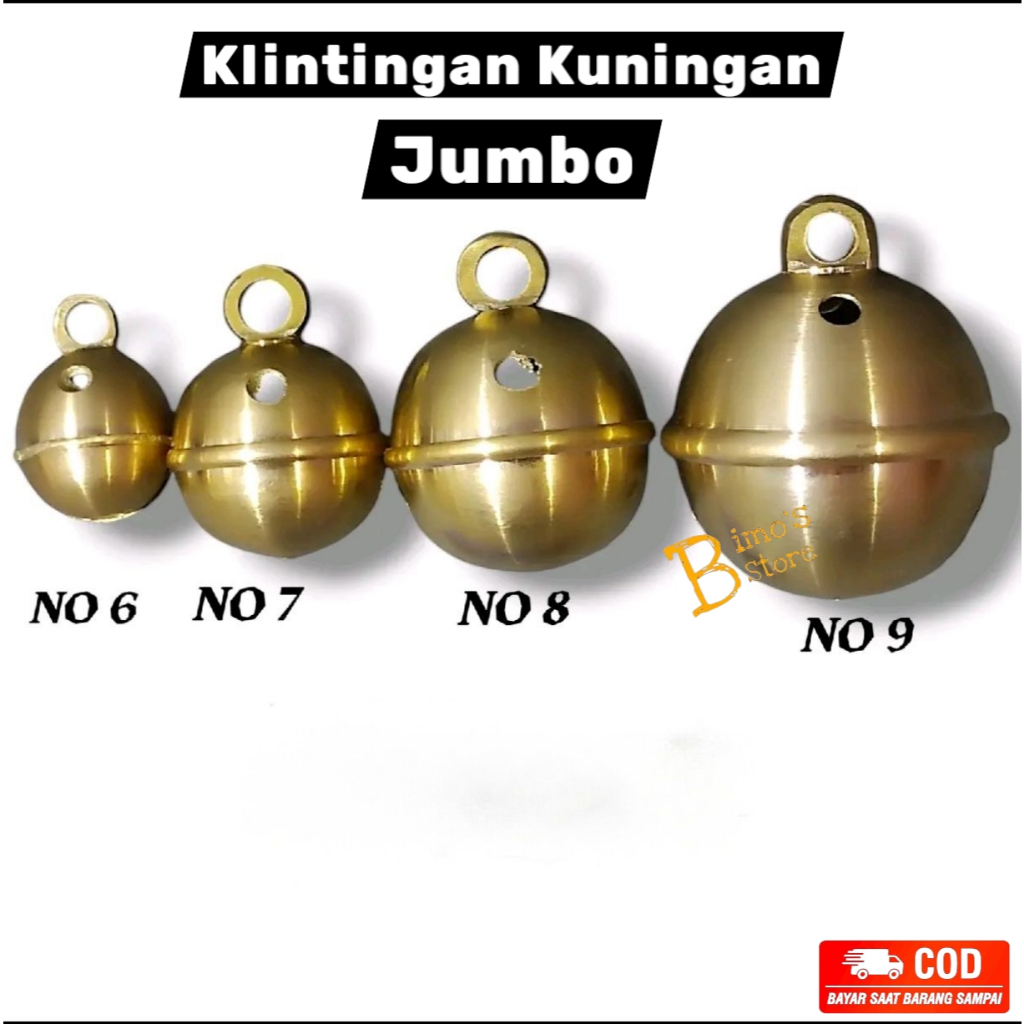 Krincingan Kuningan Jumbo Klintingan Kuningan Krincingan Jaranan Lonceng Kuningan 1 pcs