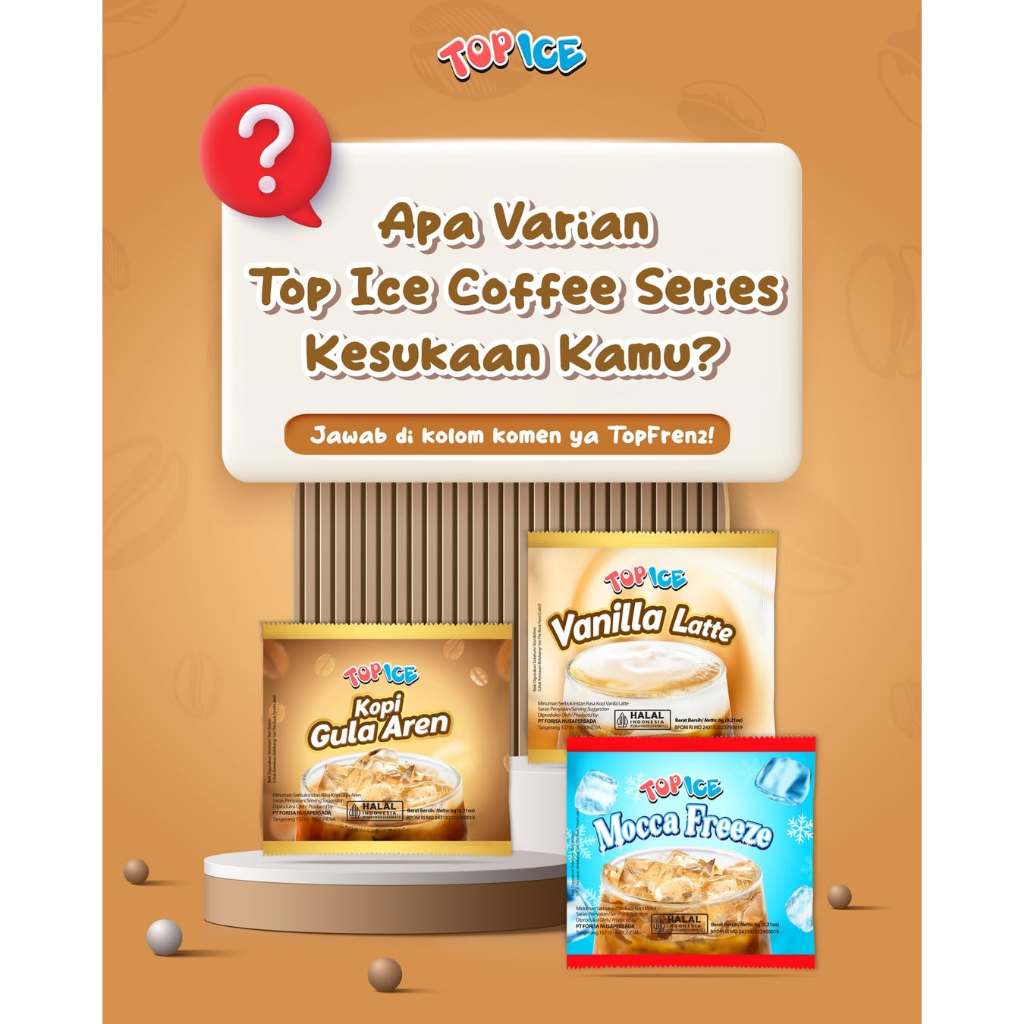 

TOP ICE 7g ALL VARIAN RASA BARU MINUMAN RENCENG ISI 10 - RASA LENGKAP BISA CAMPUR - TOPES/topais/top ais/ topes/ minuman serbuk untuk warung/stroberi/coklat/taro/cokelat/vanilla blue/popes/pop ice/nutrisari/kopi bubuk/perasa minuman/grosiran