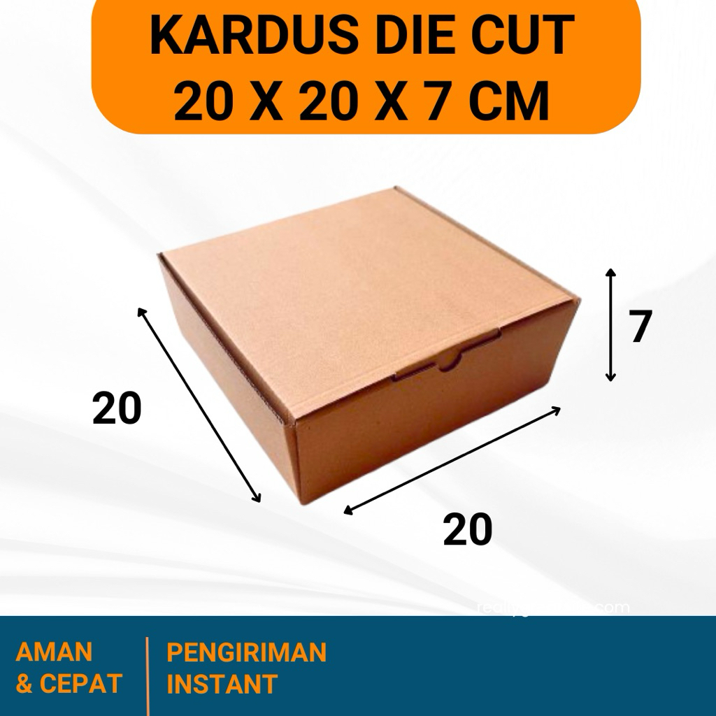 

KARDUS 20x20x7 CM/ BOX KARTON CORUGATED DIE CUT E-FLUTE