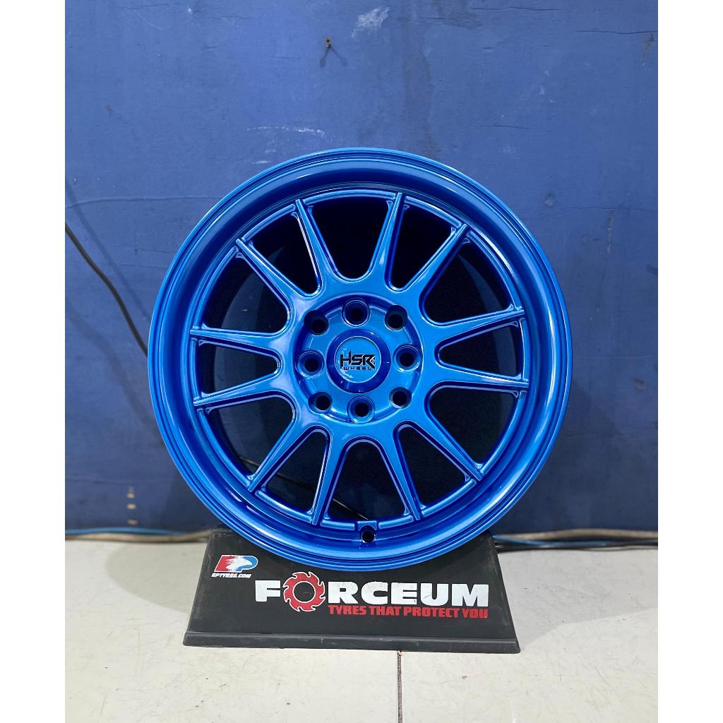 Velg warna Biru HSR Ende R15 jari jari untuk mobil Brio - Pelek Ring 15 Blue Mobilio - bisa tukar ta