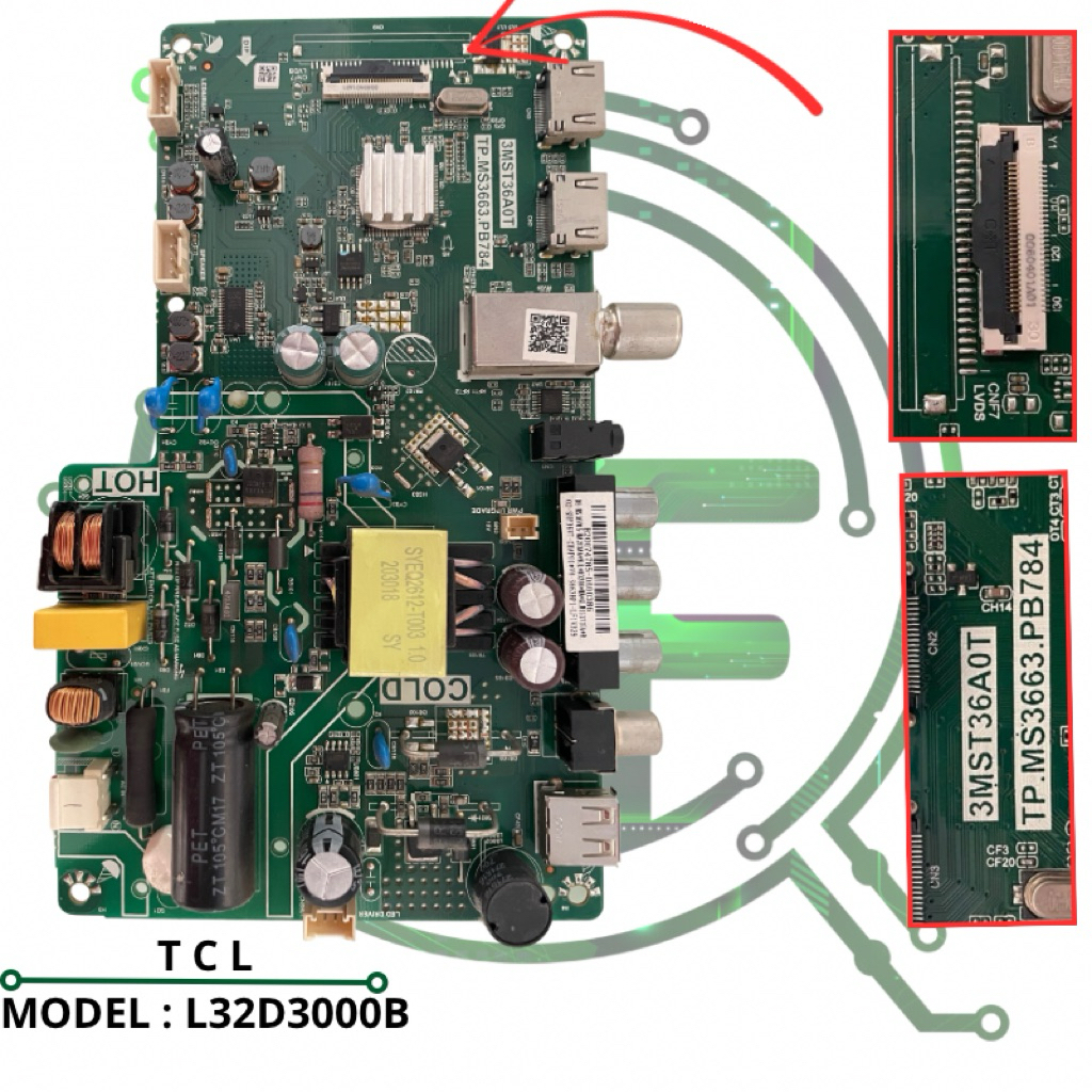 MB MAINBOARD TV TCL L32D3000B L32D3000 32D3000B 32D3000 B