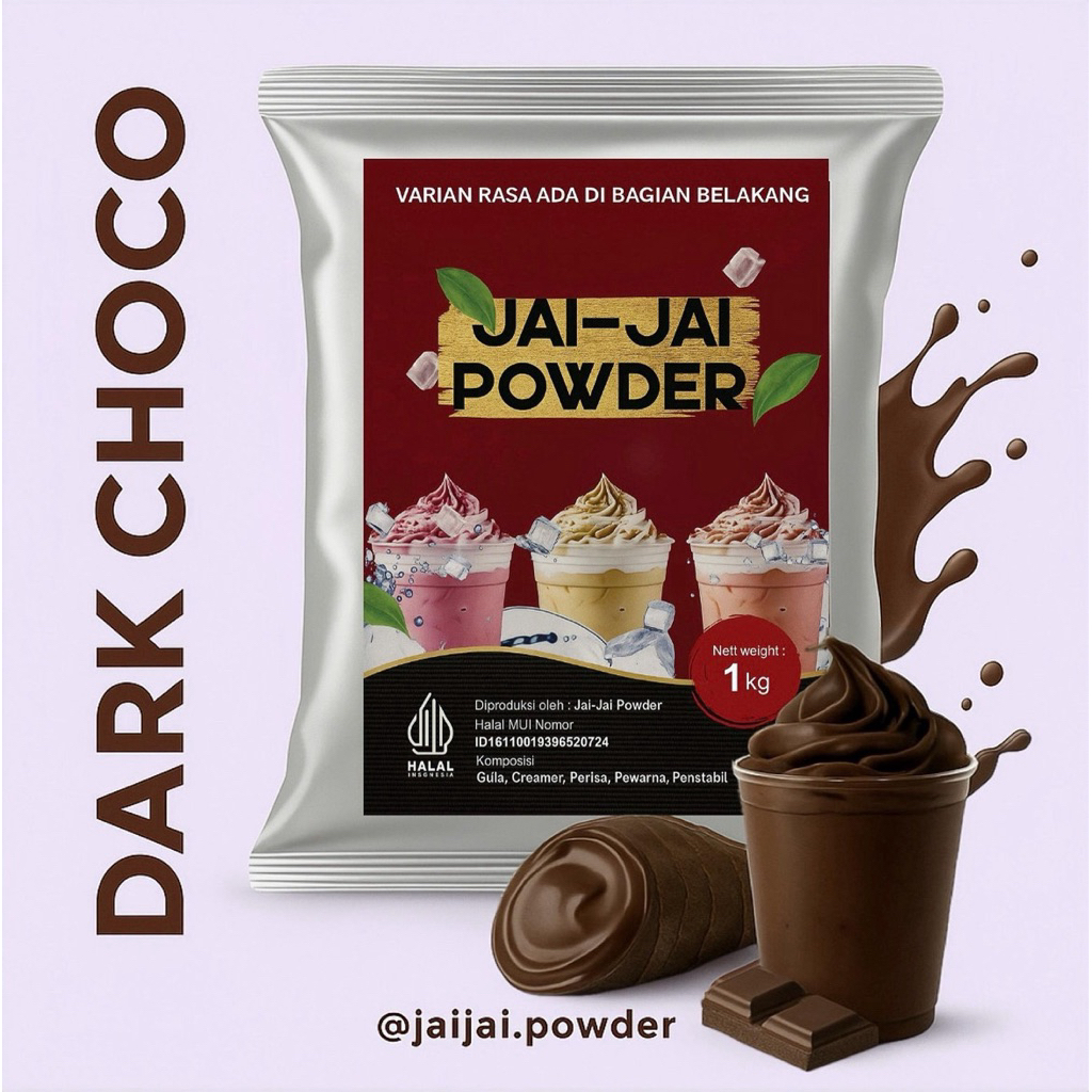 

Bubuk Minuman 1kg - Dark Choco - Jai Jai Powder