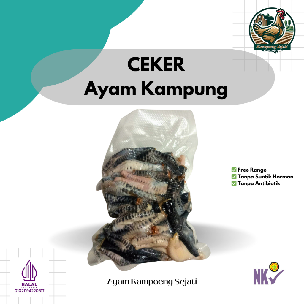 

Ceker Ayam Kampung Frozen bersih tanpa kuku dan Kulit Ari- Kampoeng Sejati