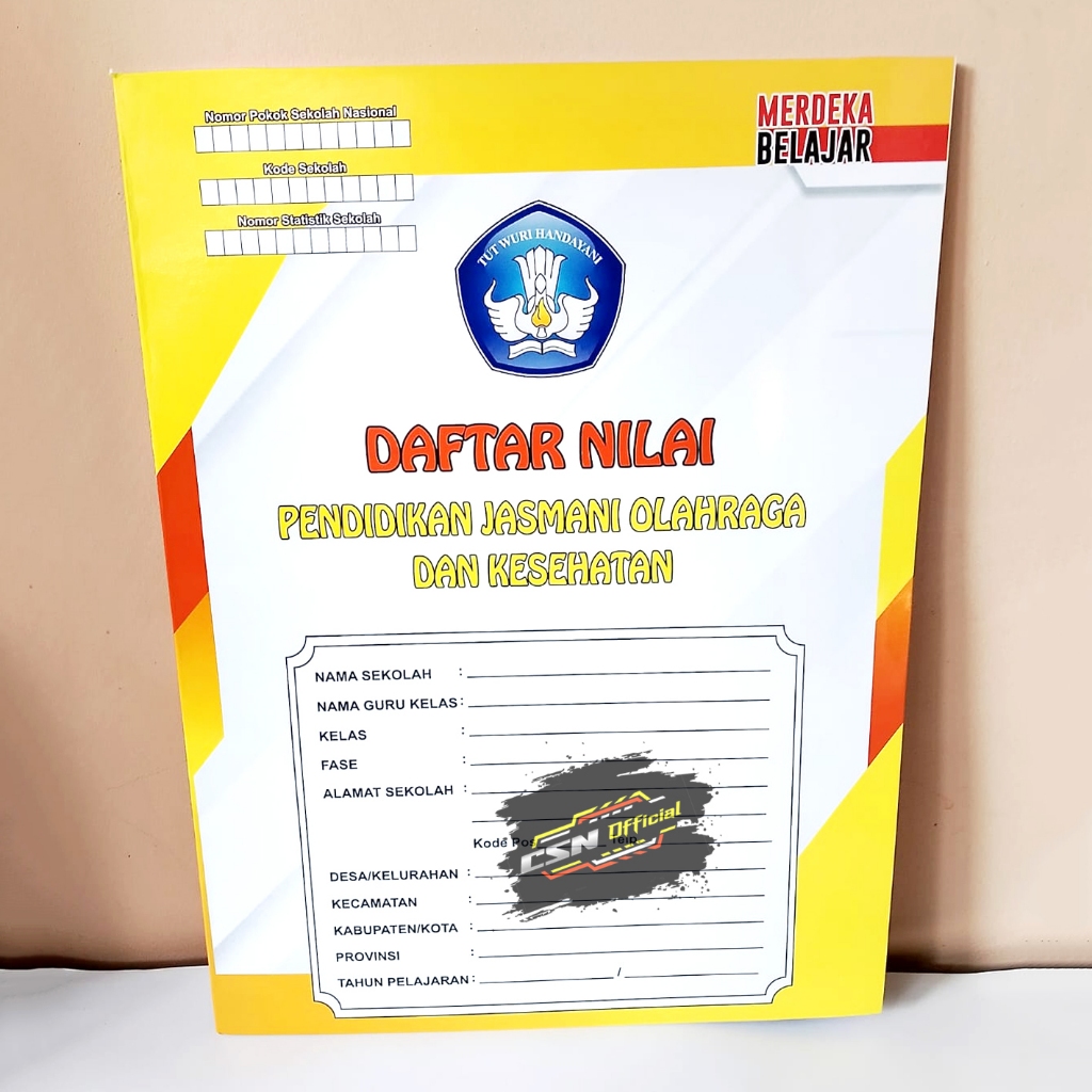 

BUKU DAFTAR NILAI KURIKULUM MERDEKA MAPEL PJOK